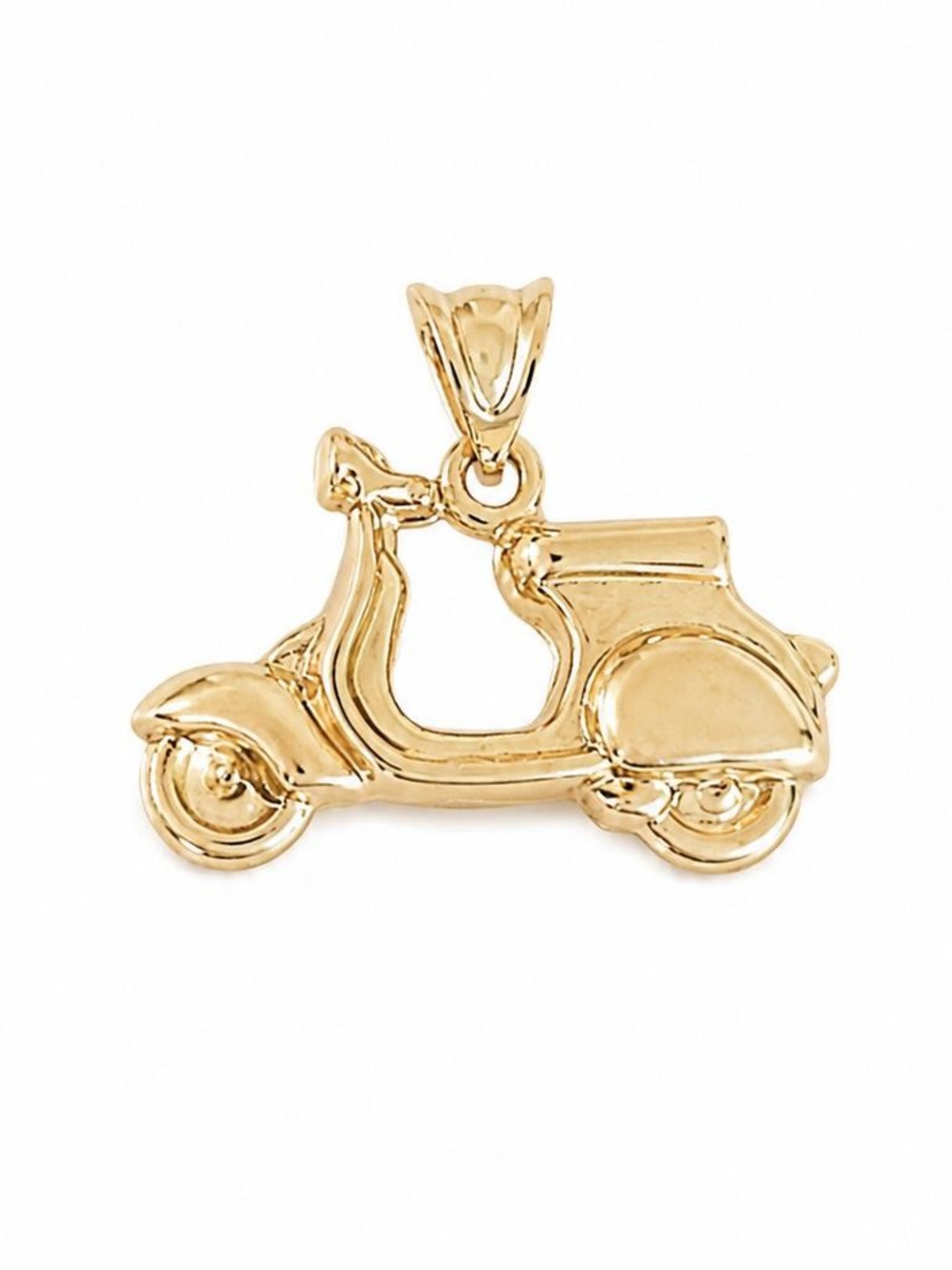 10K Real Yellow Gold Puffy Scooter Motorcycle Bike Charm Pendant – Cute & Unique